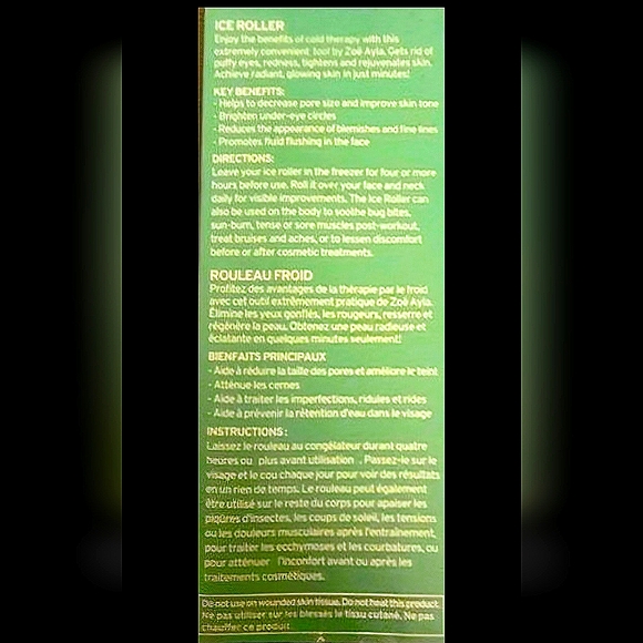 NIB Zoe Ayla Ice Roller OS Gold - Picture 3 of 3